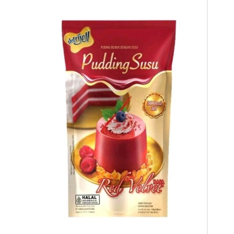 

puding susu red velvet nutrijell