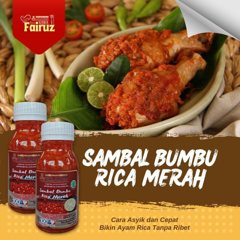 

Sambal Bumbu Rica Merah Tin's Kitchen Kemasan Imut 90 gram