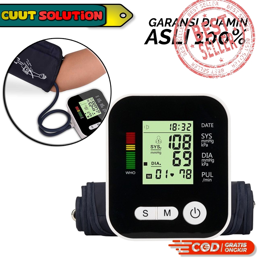Alat Tensi Darah Tensimeter Digital Pengukur Tekanan Darah Otomatis Tensimeter Blood Pressure Voice Ori