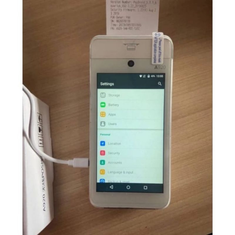 edc A920 SPBU Print pax a920