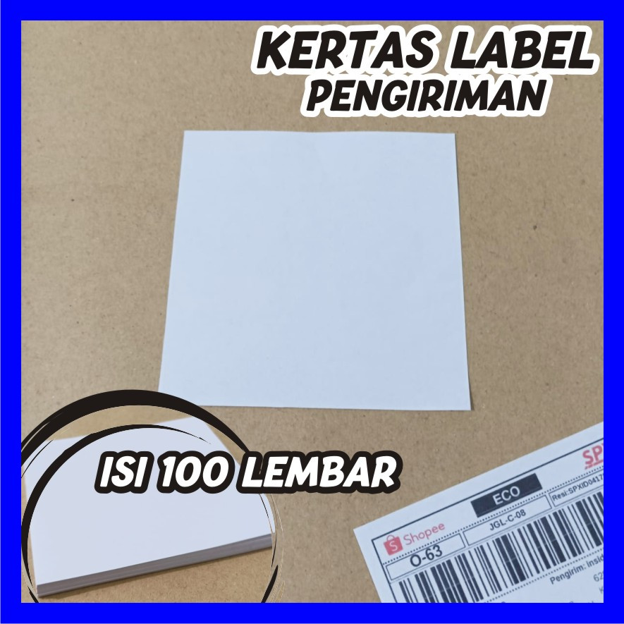 

Kertas Cetak Label Pengiriman Resi Hvs Printer Biasa Canon Epson Hp Print Laptop Komputer 100 Lembar Lebel Shopee Online Shop Olshop Penjual Marketplace Market Place Toko Online