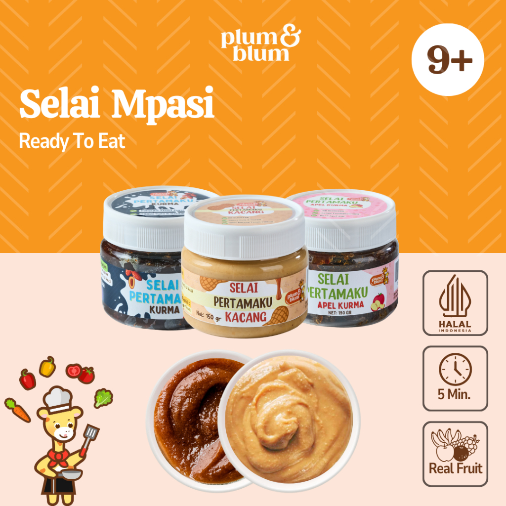 

Plum & Blum Selai Mpasi Selai Kurma Selai Kacang Pemanis Alami - 150gr