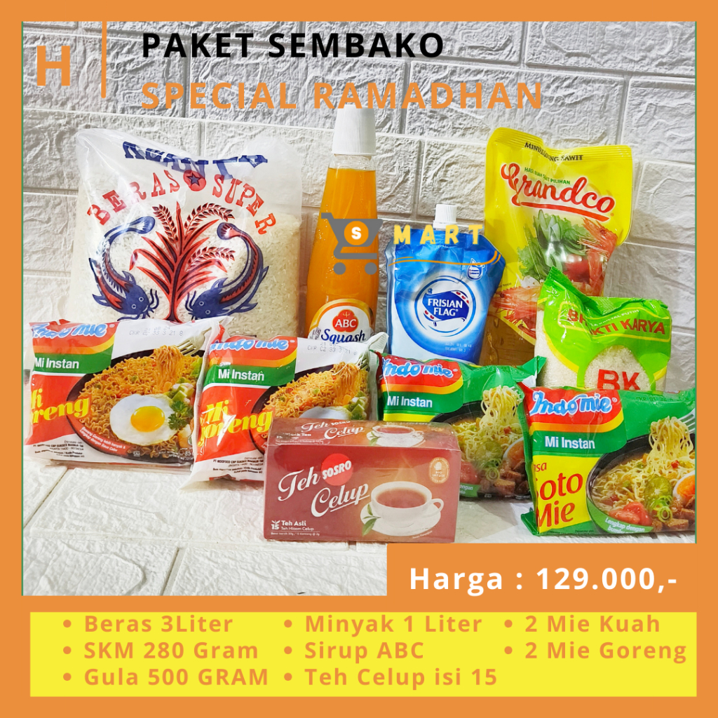 

Paket Sembako Ramadhan H / Paket Sembako Murah / Sirup ABC