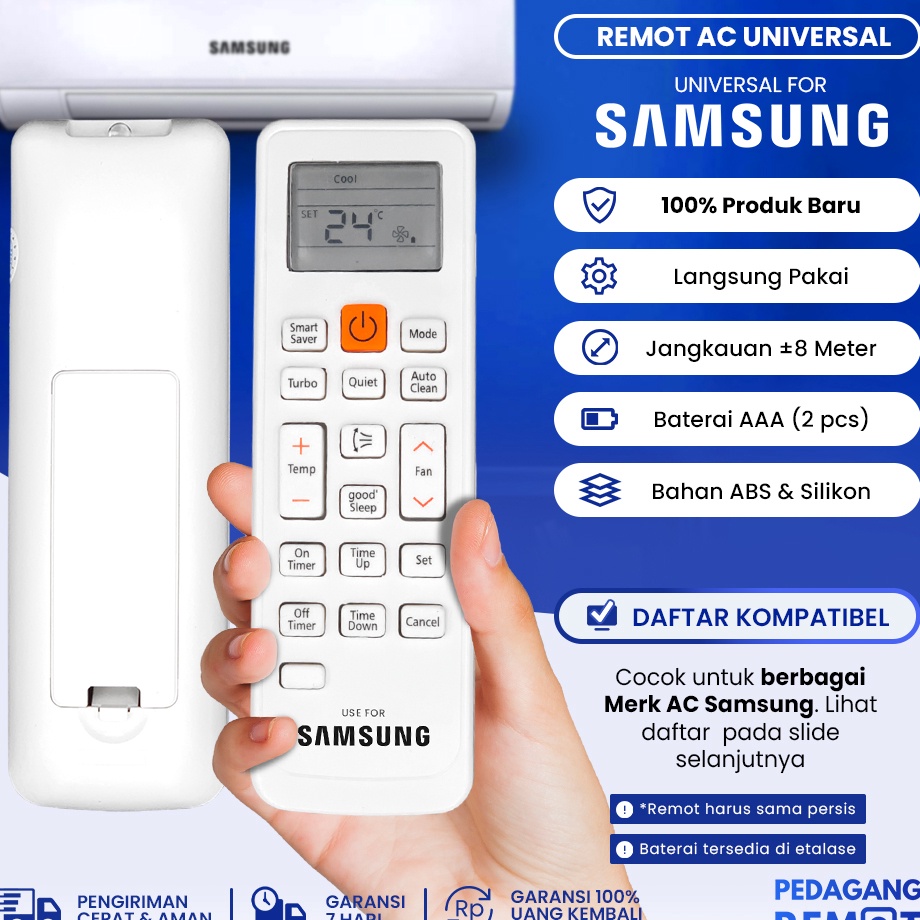 YpO Remot Remote AC Samsung Standard  Inverter Multi Universal KSA189  Terbaru