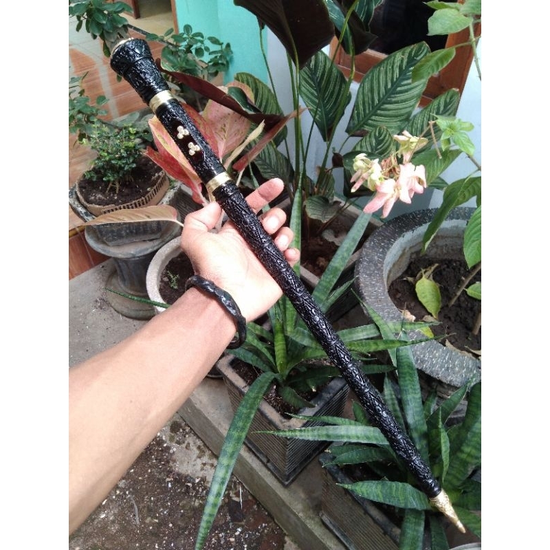 TONGKAT KOMANDO JAKSA UKIR 3D