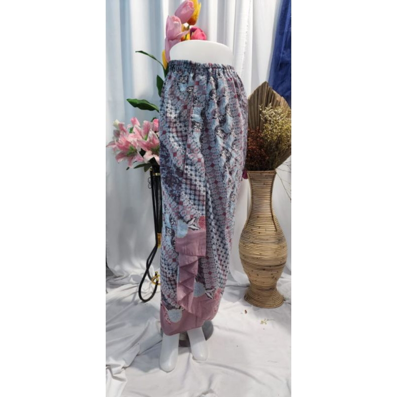 Rok Rempel instant Batik/Rok lilit /Rok plisket Rok span instant/Kain Batik