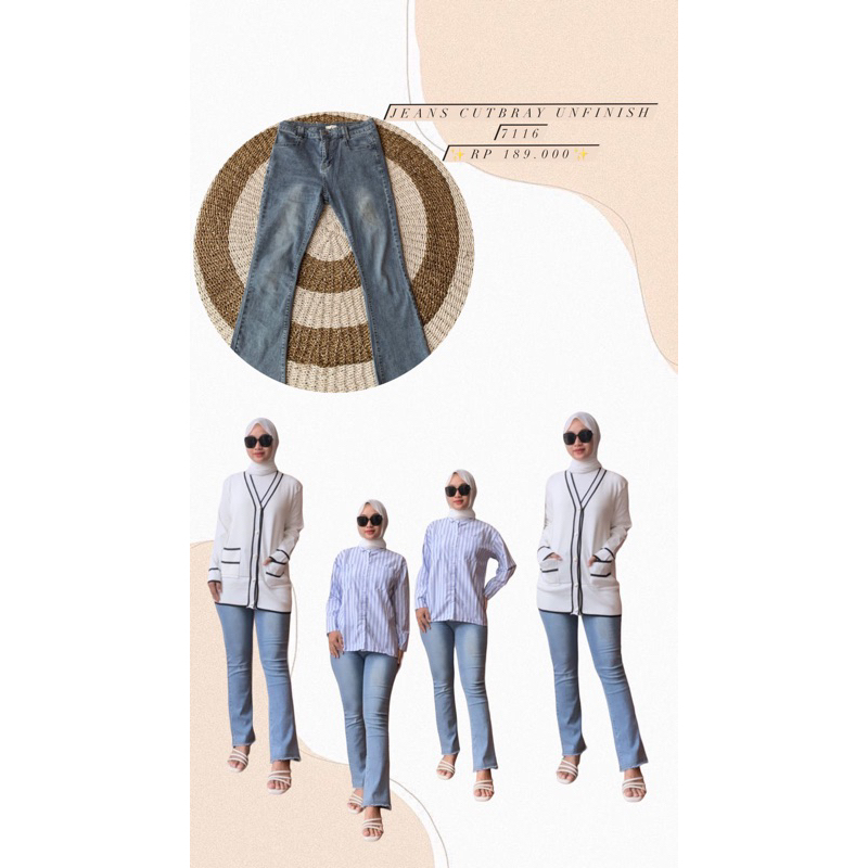 Jeans Cutbray Unfinish 7116