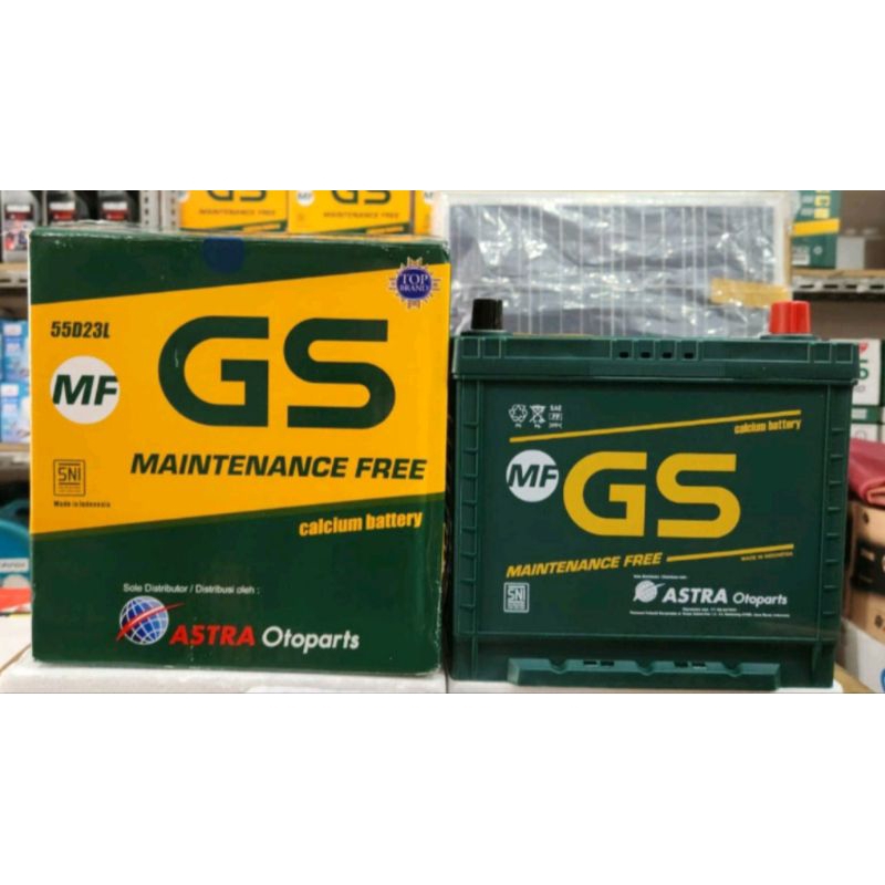 Aki/battery kering GS Astra MF 55D23L mobil Innova, Camry, Escudo 2.0, Grand Vitara, Nissan Juke, Se