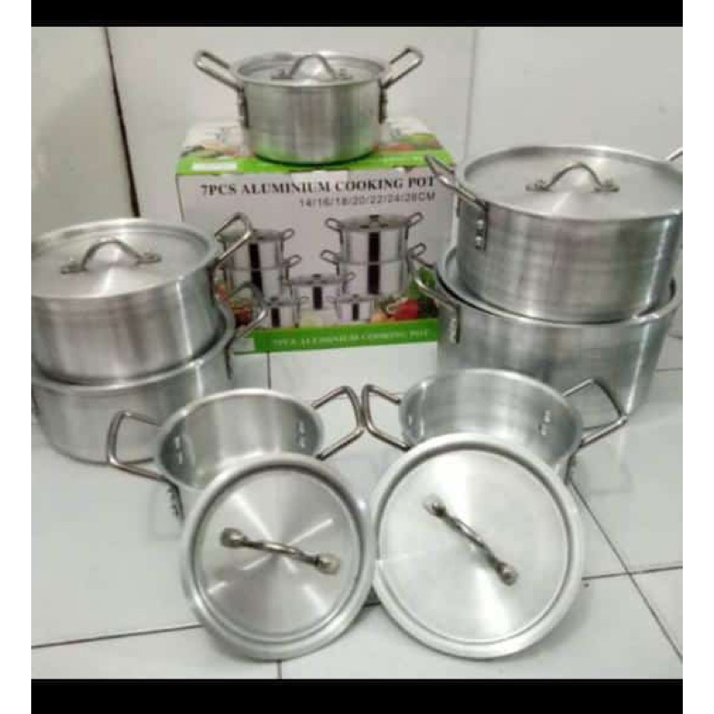 PANCI SET ALUMINIUM TEBAL COOKING POT 7PCS