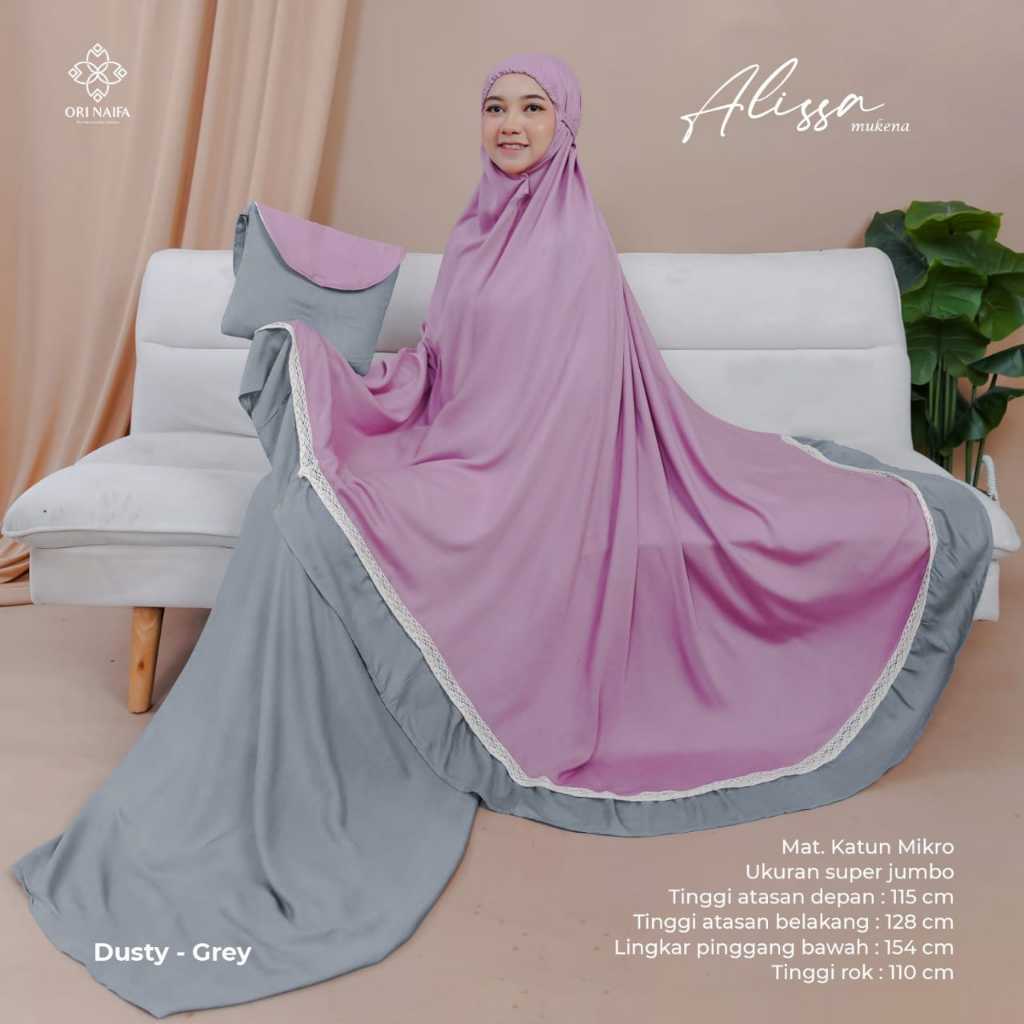 Mukena Dewasa Mukena Alissa Mewah Jumbo Premium Terbaru 2024