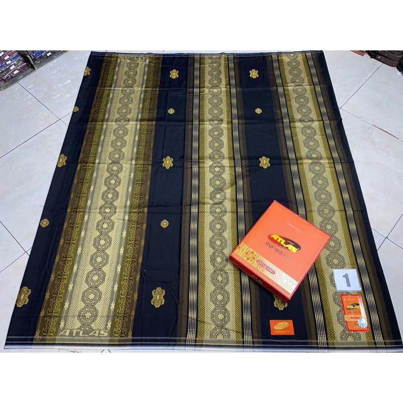 SARUNG ATLAS INVINITY JAQUARD RAYON GOLD