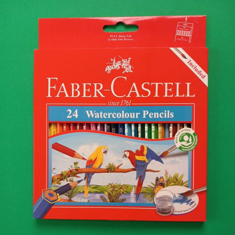 

Watercolour Pencils Pensil Warna Cat Air 24 warna Faber Castell