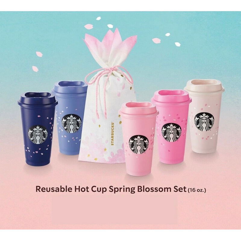 STARBUCKS TUMBLER REUSABLE HOT CUP SPRING BLOSSOM ORIGINAL