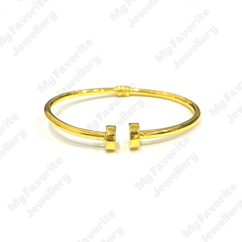 Gelang Tinju Paku Polos Emas Asli Kadar 700