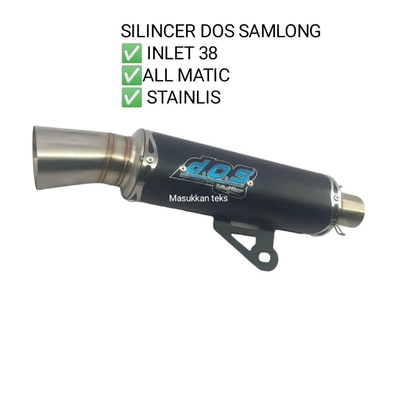 Silincer Knalpot Dos Samlong Black inlet 38 inlet 50