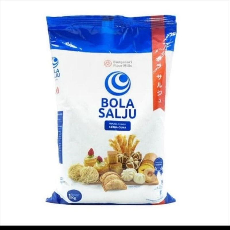 

Tepung terigu bola salju biru