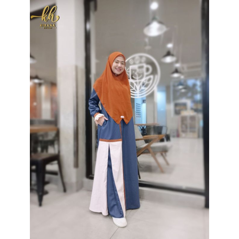 Kirana Khimar *  Gamis Dress Hana Wanita Muslim | Gamis Dress Cantik Hana Bahan Katun Toyobo Fodu Pr