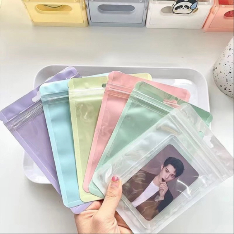 

Pastel Colour Photocard Ziplock Packing | Kantong Plastik Kemasan Photocard Warna Macaron