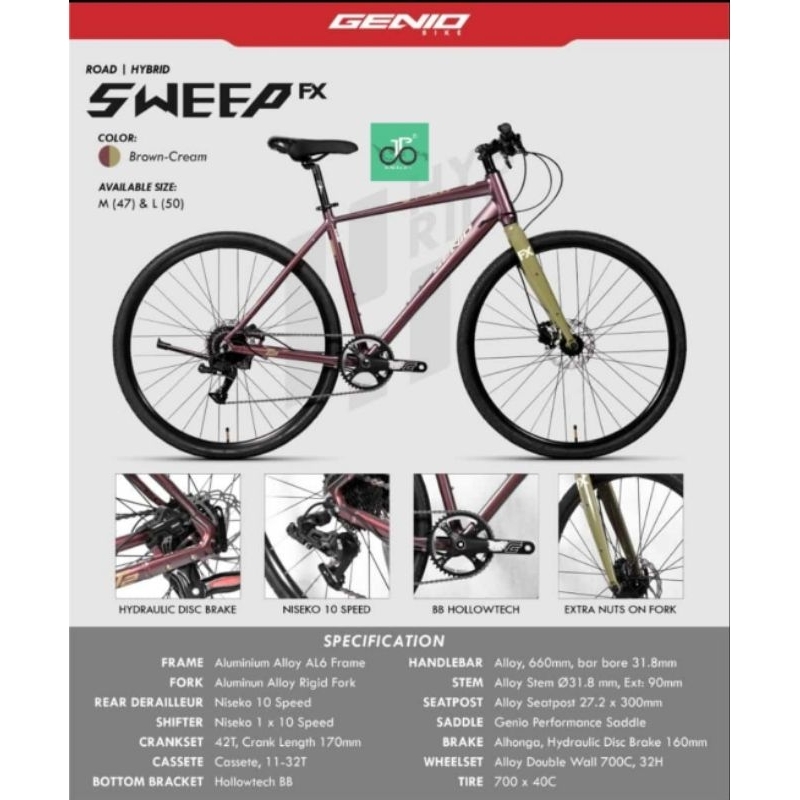 Sepeda Balap Hybrid Genio Sweep FX TERBARU F X