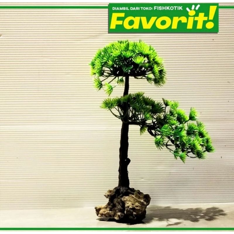 Bonsai Afrika Tanaman Plastik Aquascape Hiasan Aquarium Ikan Hias