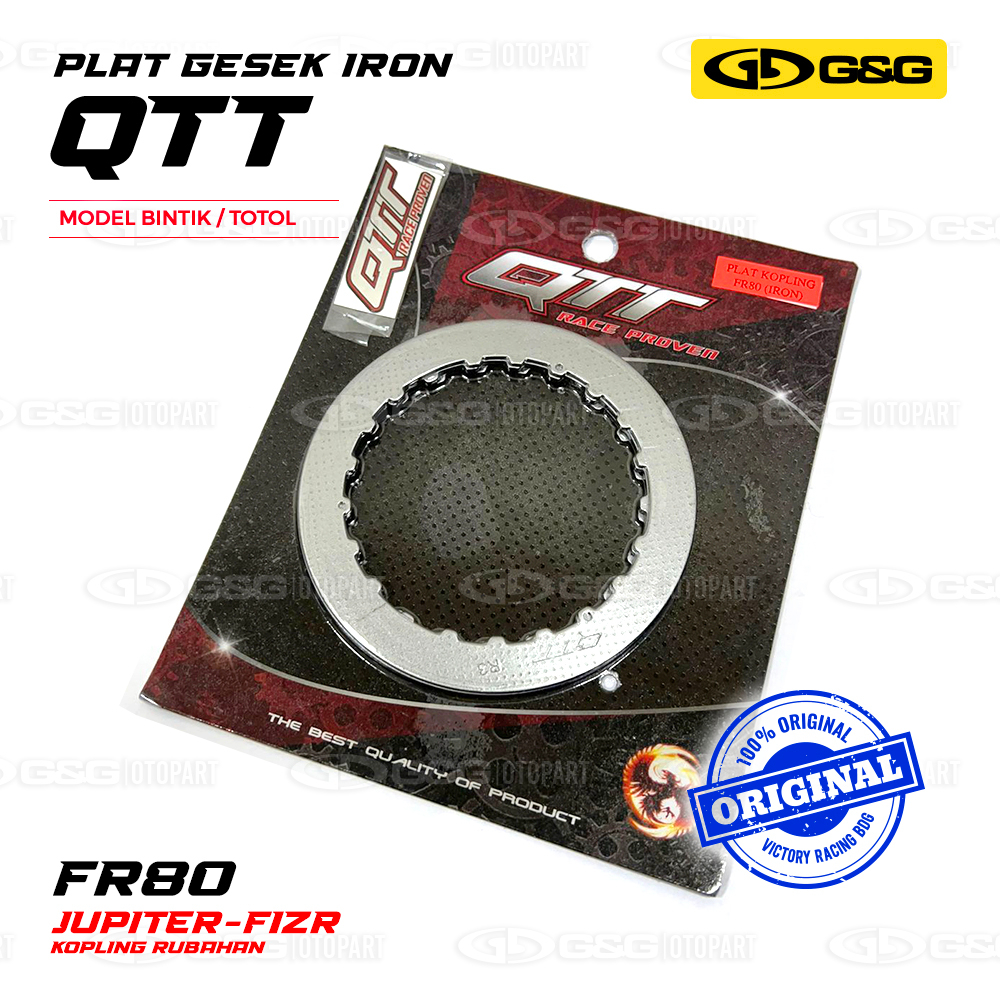 Plat kopling plat gesek kampas kopling QTT racing FR80 untuk rubahan jupiter f1zr bahan iron besi