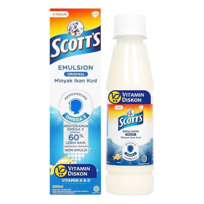 Scott's Emulsion Original / vitamin nafsu makan anak & dewasa 400ml