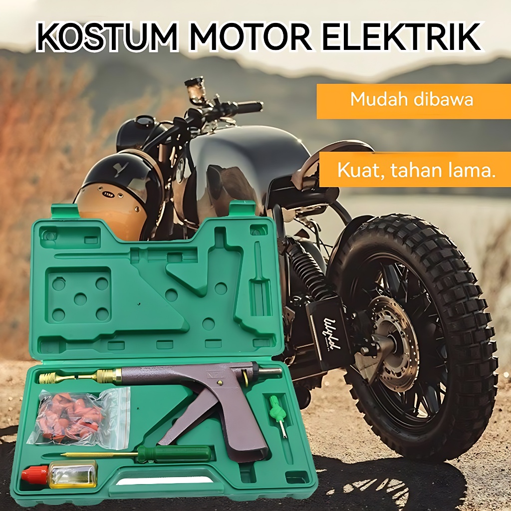 【Local Stock】Alat Tambal Ban Tubles Tubeless Roda Vacuum Alat Tambal Ban Tubles Gun Bentuk Tembak Al