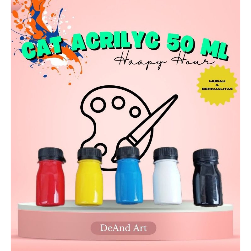 

Cat Acrylic 50ml (kanvas, plastik, tanah liat, kayu, besi dll)