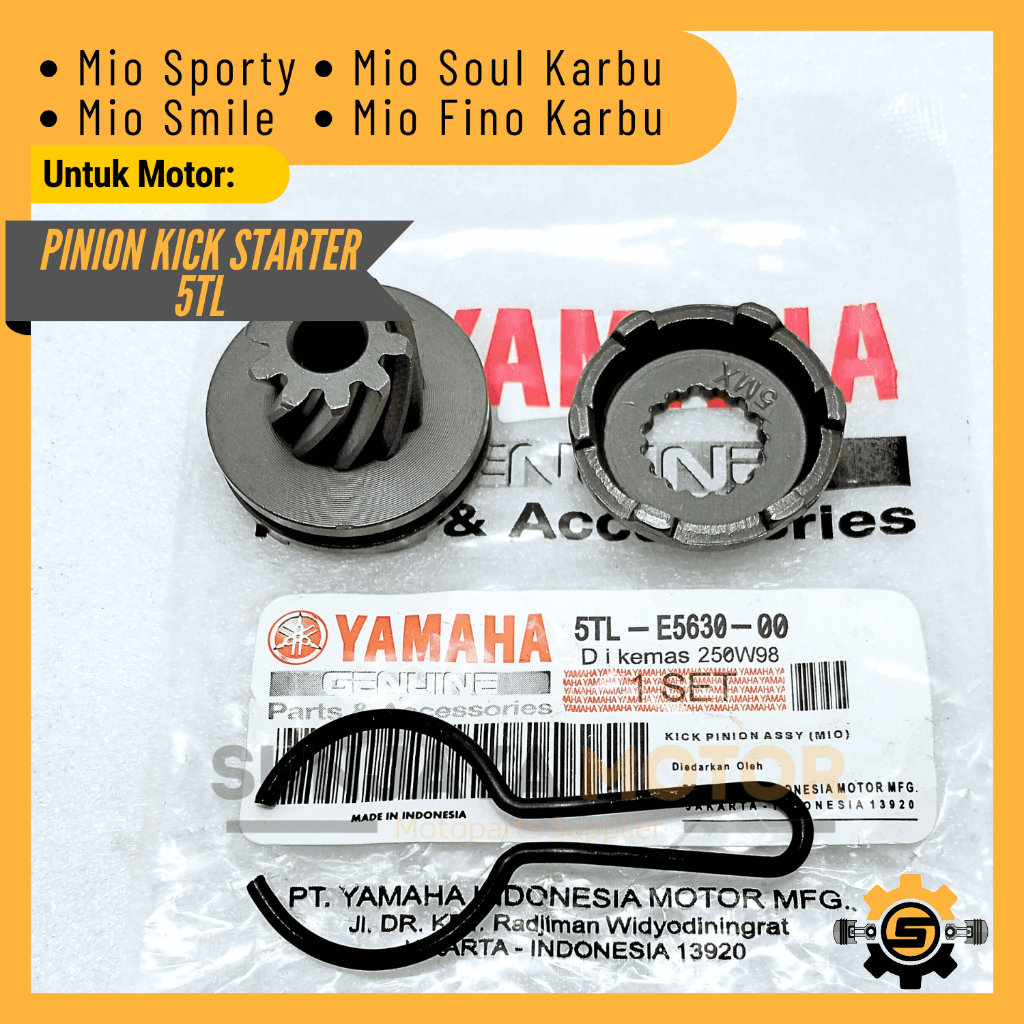 Pinion Kick Starter 5TL Gigi Selahan Kualitas Original Yamaha Mio Sporty Mio Smile Mio Soul Karbu Fi