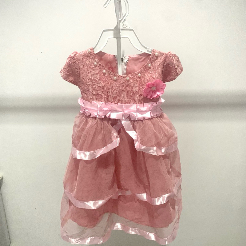 Gaun pesta anak rose gold *New*