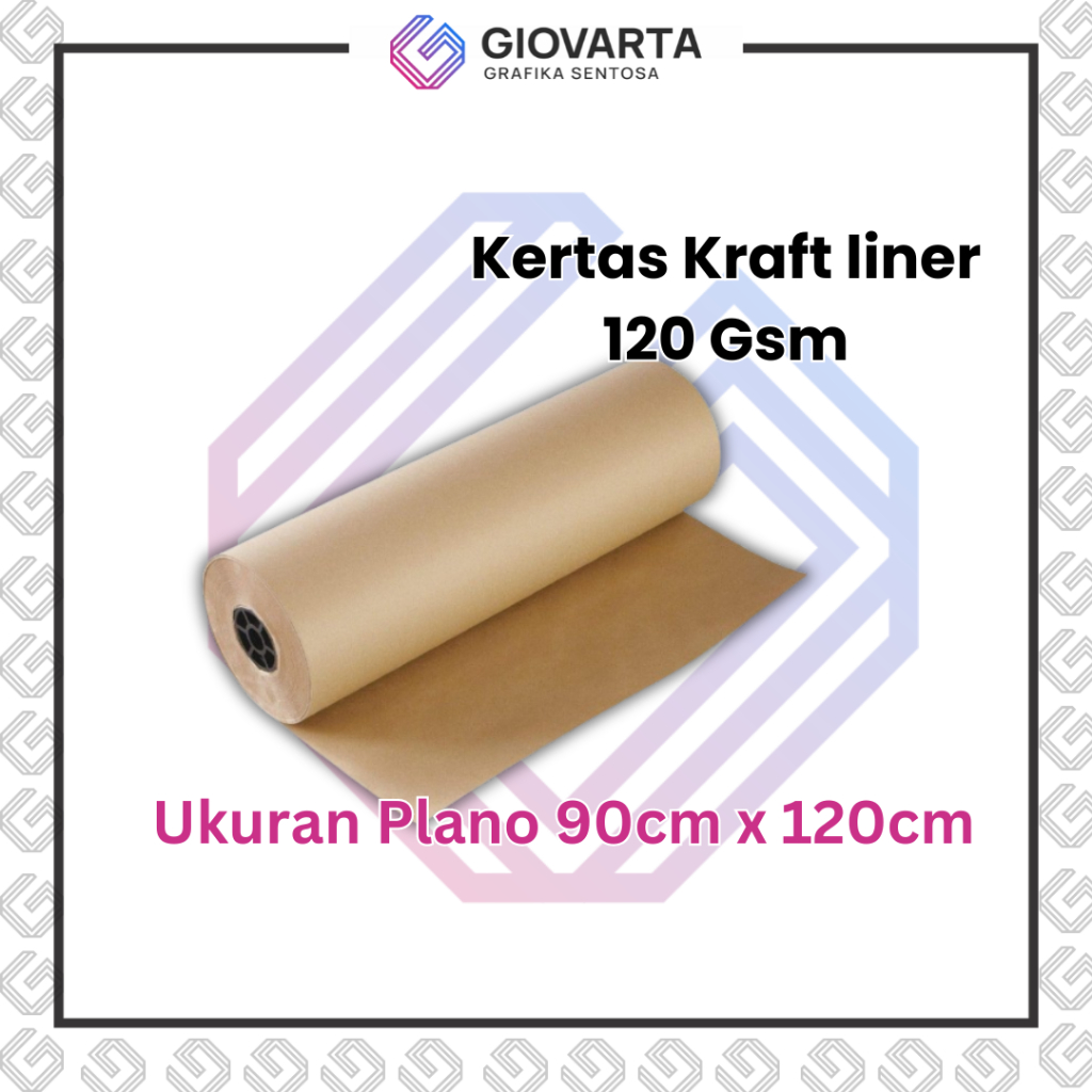 

Kertas Kraft liner 120 Gsm Ukuran Plano 90cm x 120cm