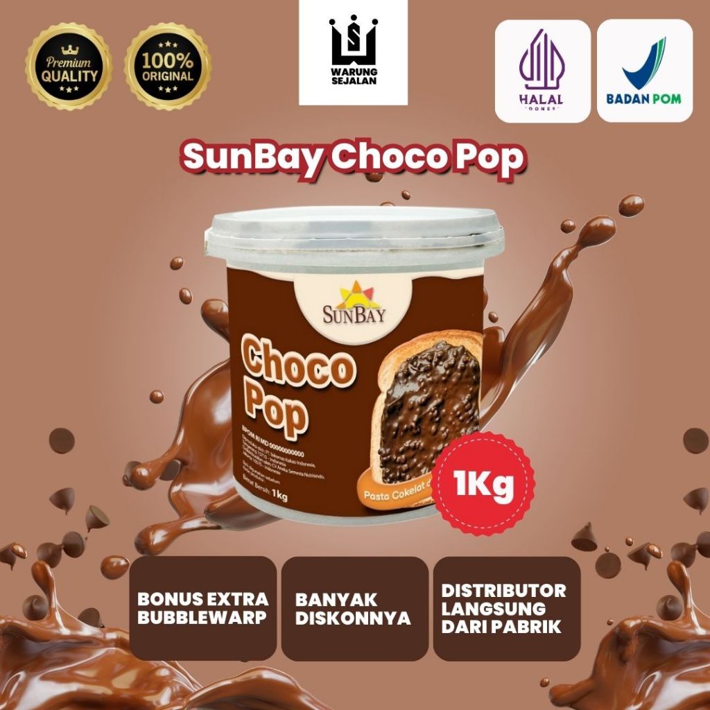 

Choco Crunchy Sunbay Choco Pop 1kg coklat crunchy dengan rice ball crunchy