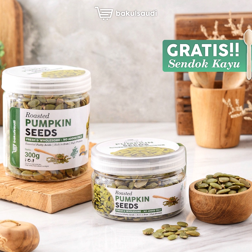 

qsReady Organic Roasted Pumpkin Seed Seeds Premium Biji Labu Panggang Organik V86