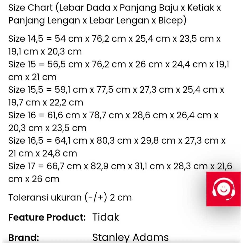 Kemeja Stanley Adam Panjang