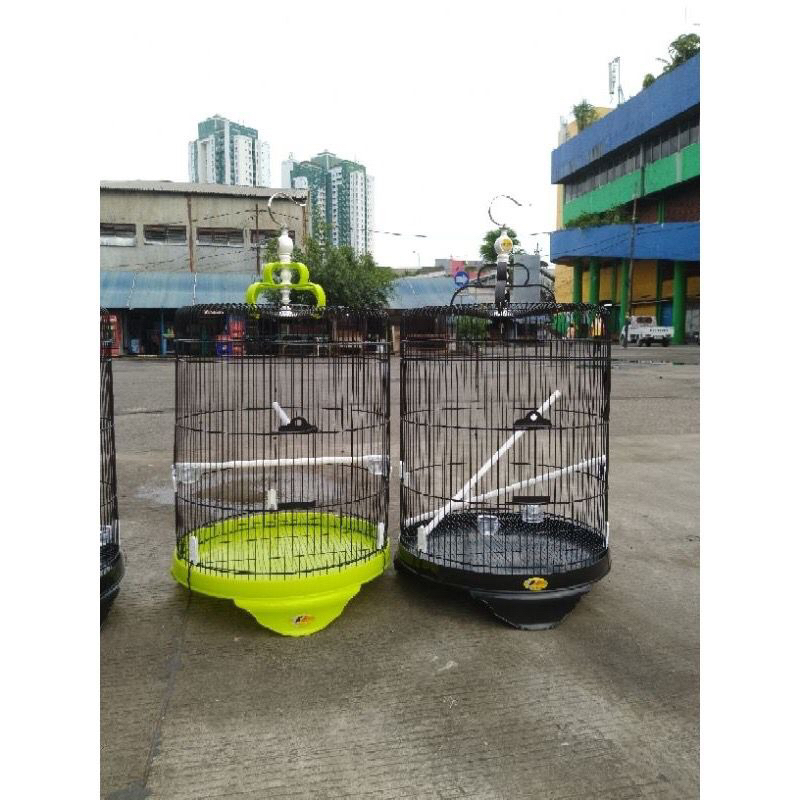 SANGKAR KANDANG MURAI BULAT BESI TEBOK PVC