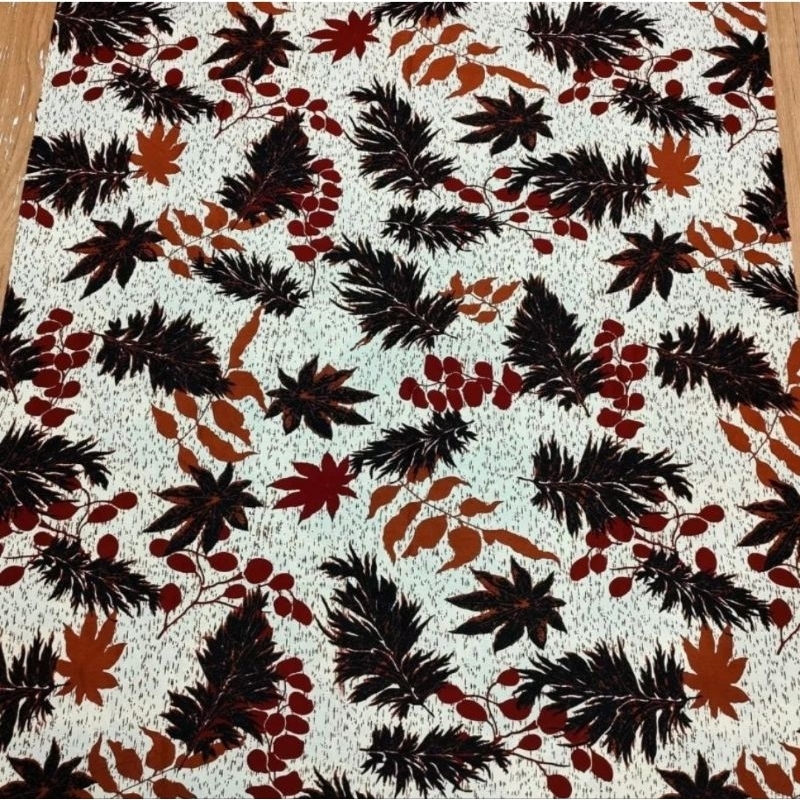 Kain katun Batik Solo printing ecoprint