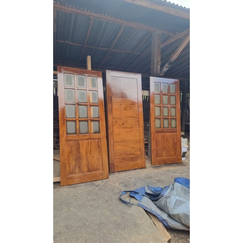 Pintu kusen kayu jati untuk kamar