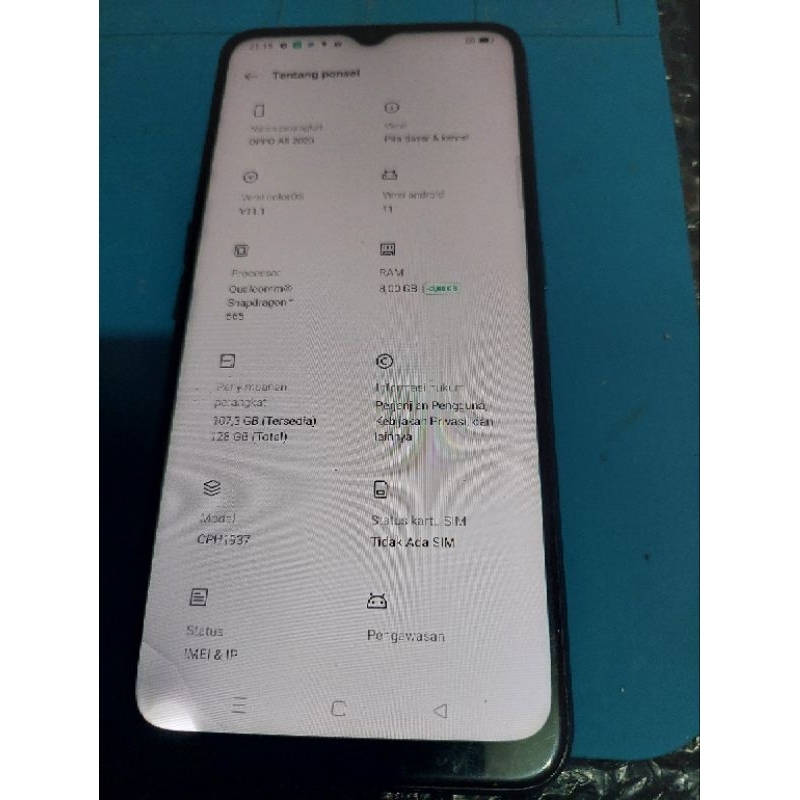 Lcd + frame oppo a5 2020/oppo a9 2020 original copotan