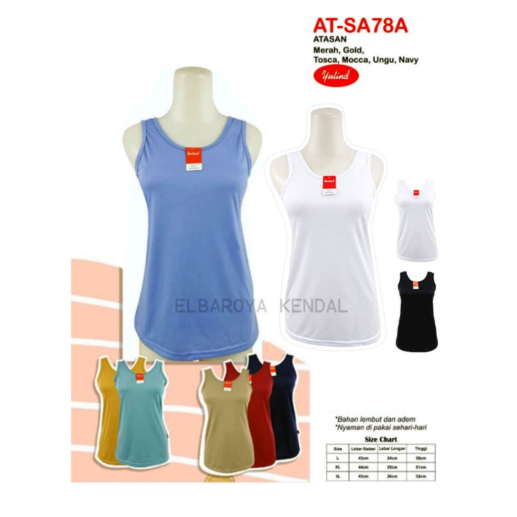 Tanktop Wanita Yutind Singlet Polos Katun