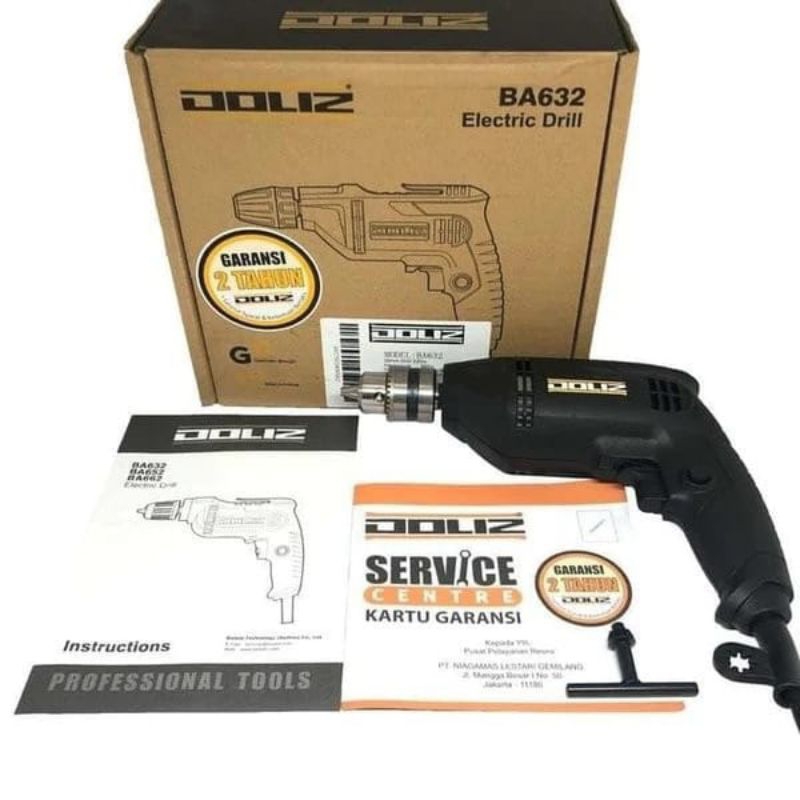 MESIN BOR TANGAN LISTRIK 10MM DOLIZ BA632