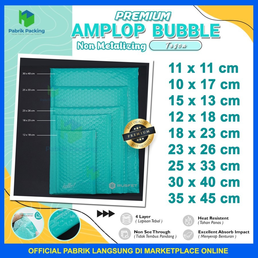 

PREMIUM AMPLOP BUBBLE NON METALIZING TOSCA VARIANT TERMURAH SATUAN