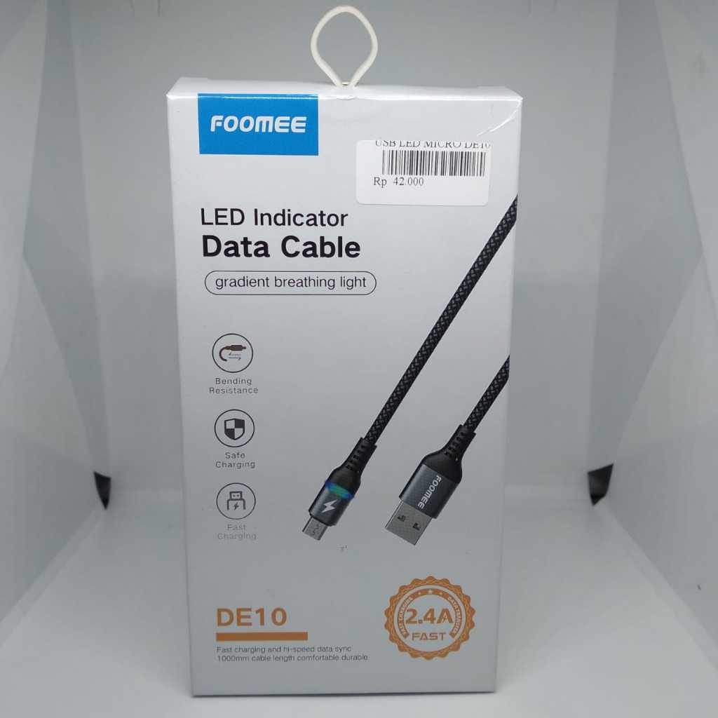 FOOMEE LED INDICATOR DATA CABLE DE10 2.4A FAST CHARGING