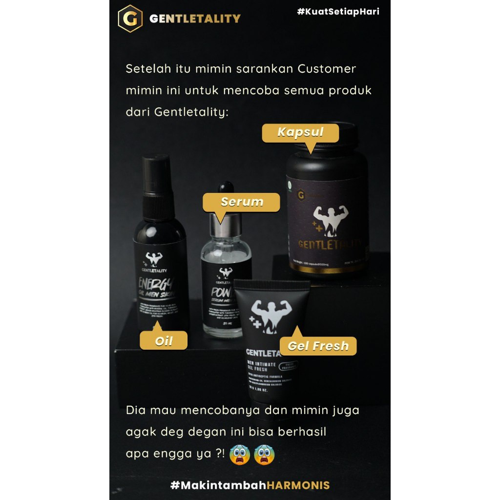 GENTLETALITY - Suplemen Vitalitas Pria Terbaik (100% Original)