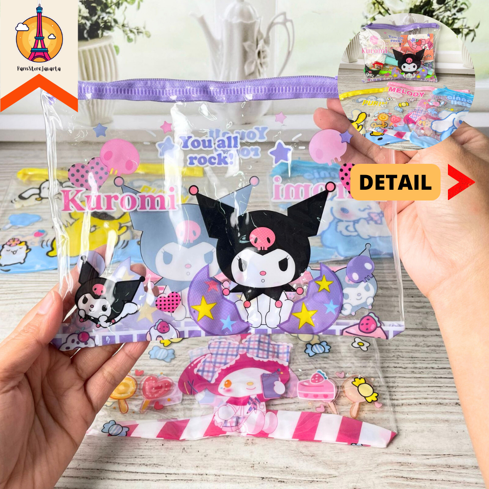 

Kotak Pensil Sanrio Pouch PVC Bening Besar Seleting Ziplock KP-1126 Pencil Case Perlengkapan Sekolah Stationery Kado Ulang Tahun