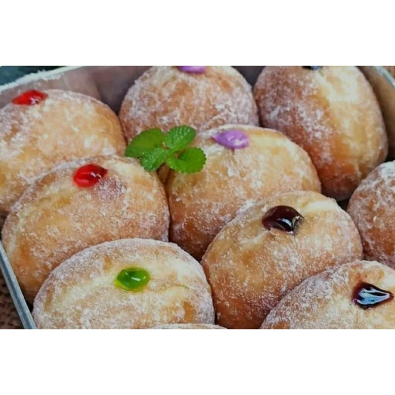 

donat isi bomboloni Rp.2500/pis isi 10/box