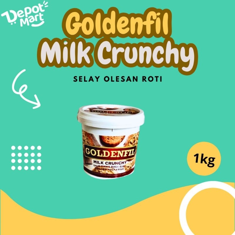 

Goldenfil Milk Crunchy 1Kg / Saus Manis / Rasa Susu / Malt / Krispi Depot Mart