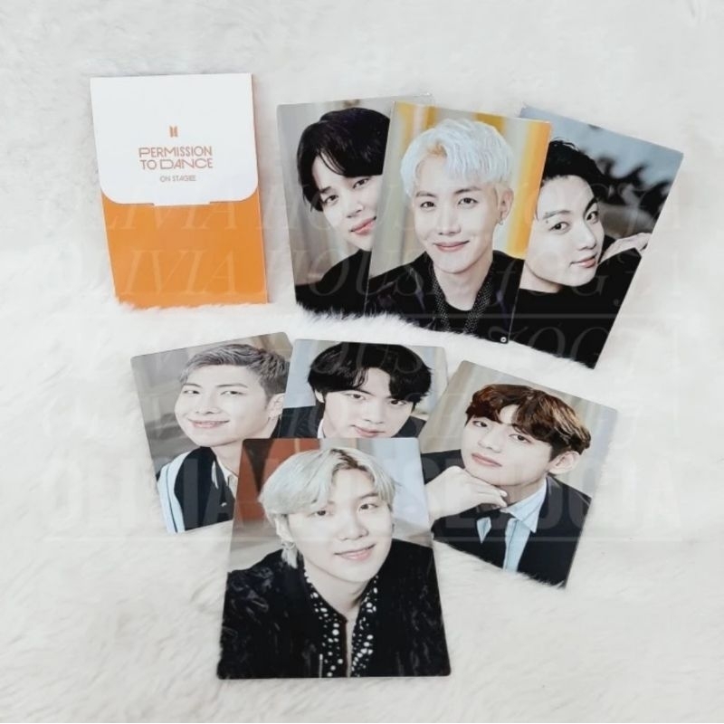Photocard BTS Permission To Dance Orange BTS A Mini Photocard Permission To Dance On Stage BTS A