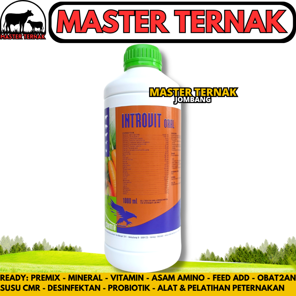INTROVIT ORAL 1 Liter Multivitamin & Asam Amino Mempercepat Pertumbuhan dan Meningkatkan Produksi He