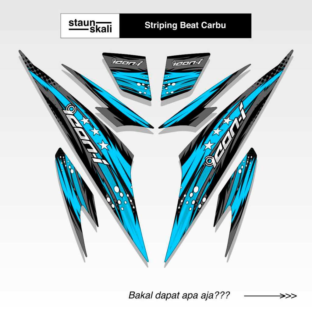 Striping Beat Karbu 110 Variasi (17) 2008 2009 2010 2011 2012 Vietnam Carbu Style Icon Thailand Api 