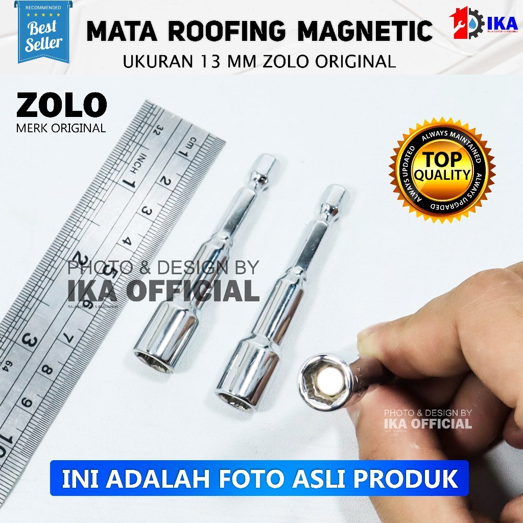 ZOLO ORIGINAL 100% Mata Roofing Pendek 8x65 Mm Baut Baja Ringan Pendek 8x65 Mm / Magnetic Nut Screwd
